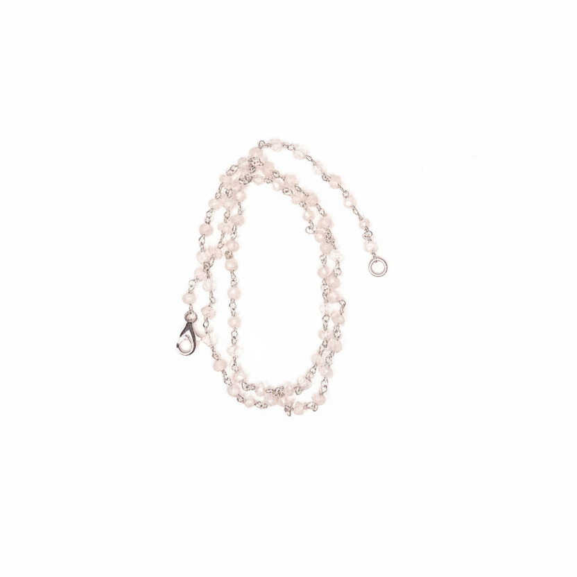 Rose Quartz & Sterling Silver  Necklace