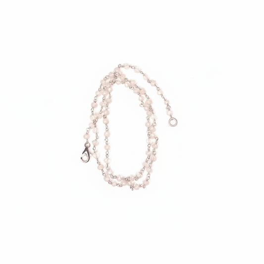 Rose Quartz & Sterling Silver  Necklace