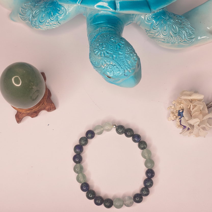 Chrysocholla & Fluorite Bracelet