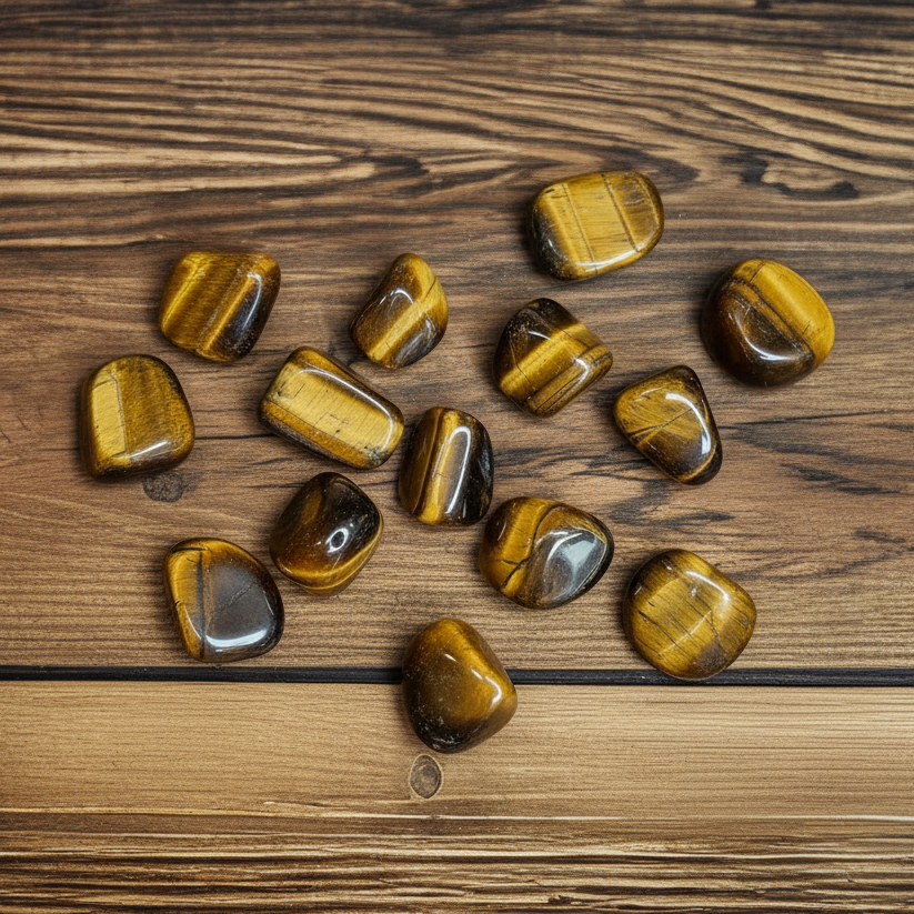 Tiger's Eye Tumbled Stones - B Grade