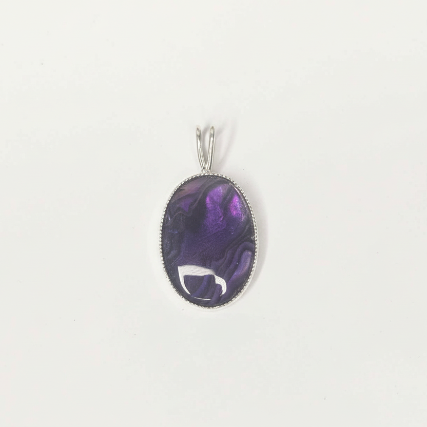 Purple Paua Shell Pendant