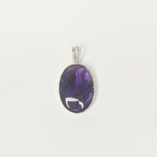Purple Paua Shell Pendant