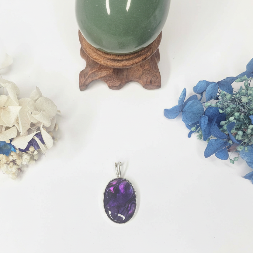 Purple Paua Shell Pendant
