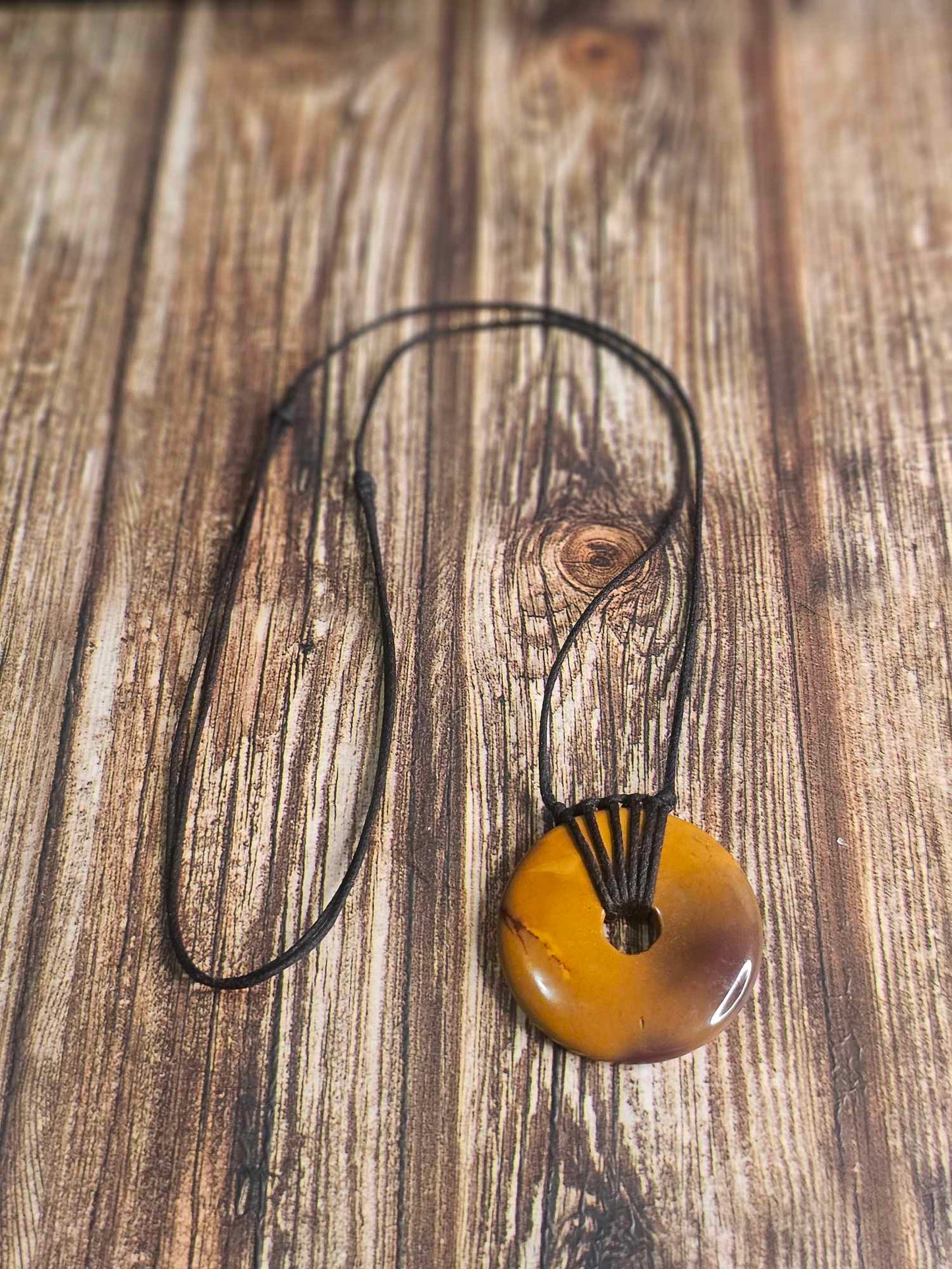 Mookaite Donut Wrapped Necklace
