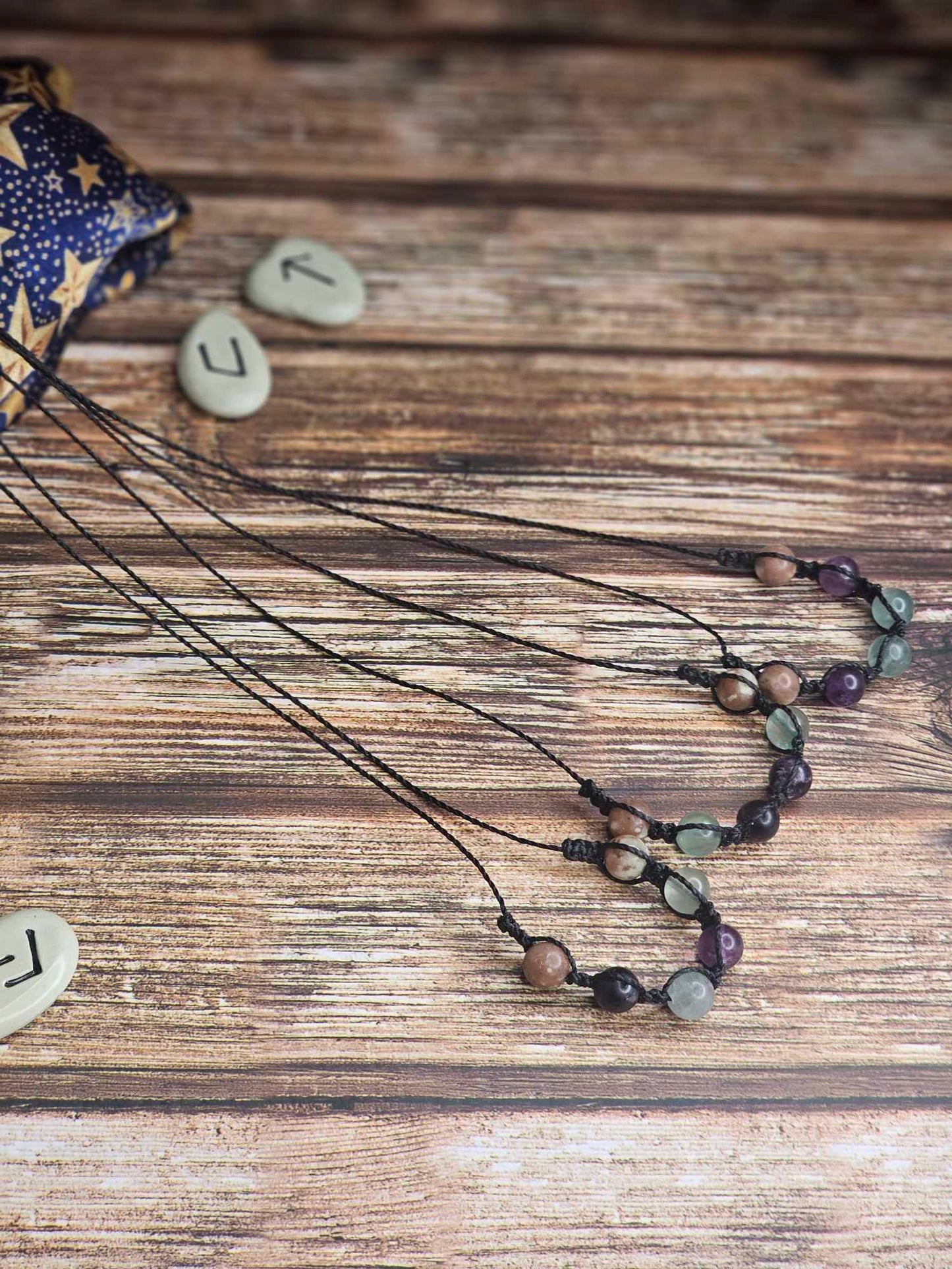 Fluorite & Cherry Blossom Jasper Necklace