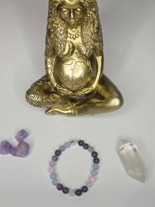 Aquamarine Cherry Blossom Jasper Fluorite Sodalite