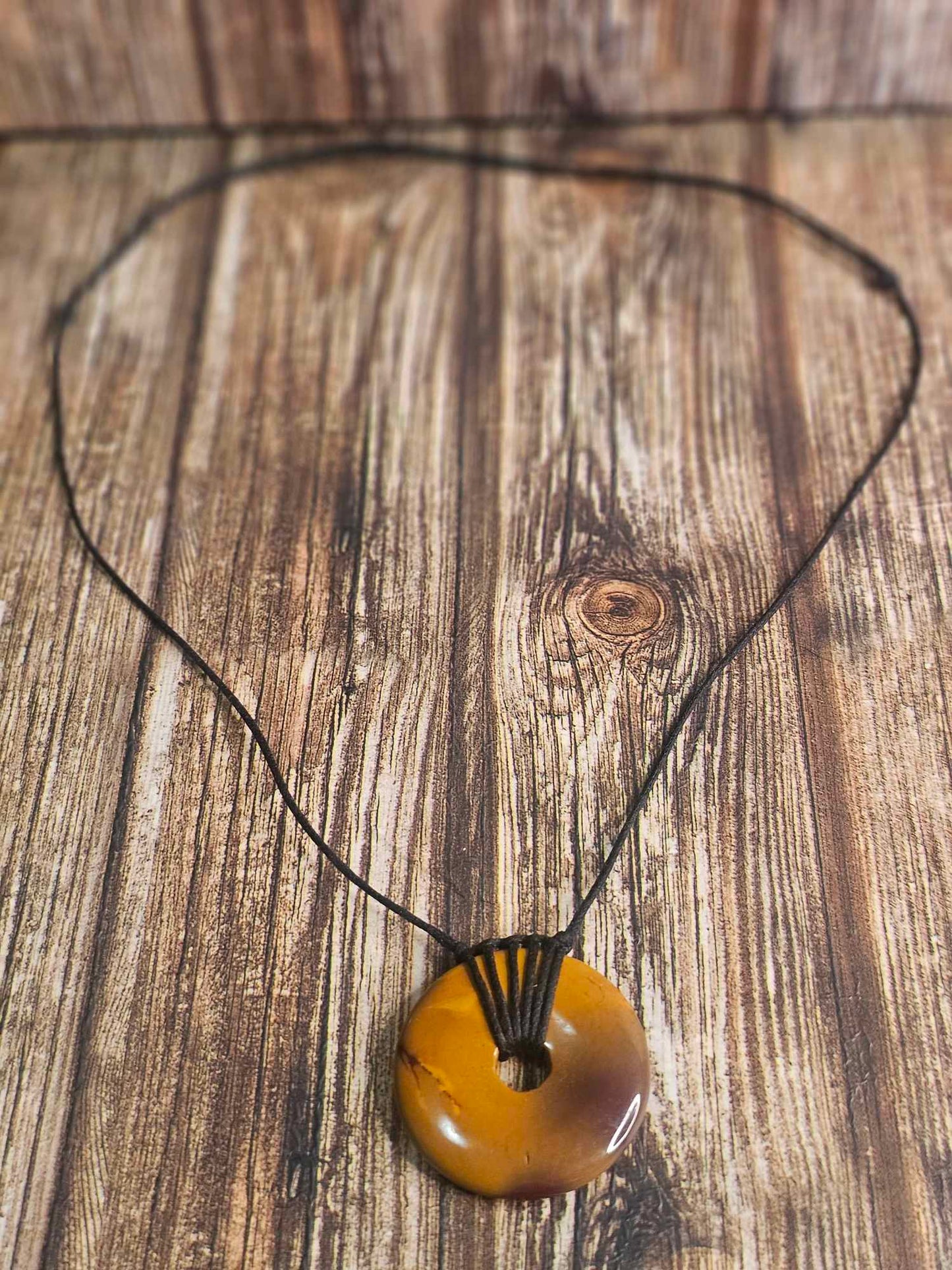 Mookaite Donut Wrapped Necklace