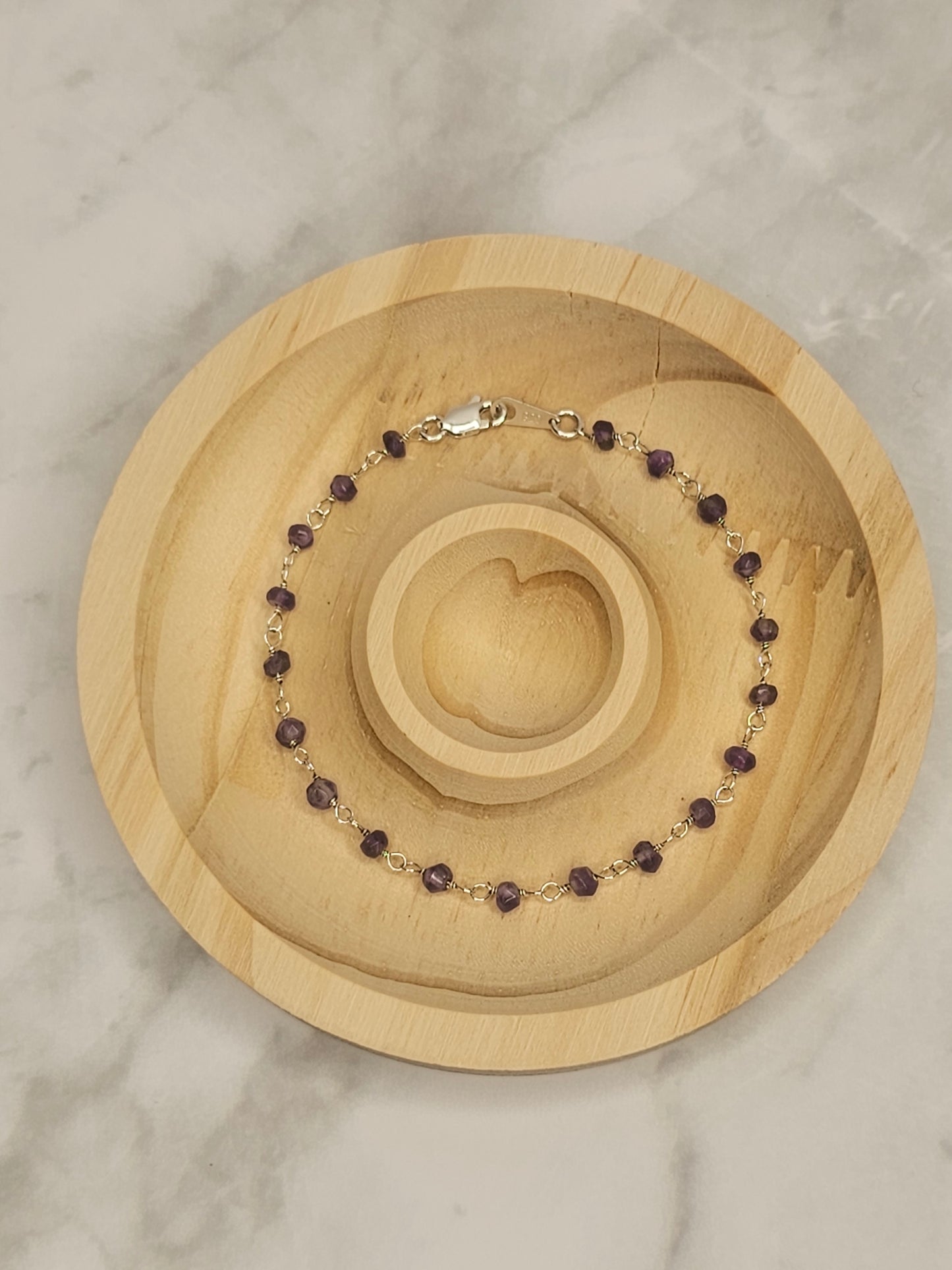 Amethyst & Sterling Silver Bracelet