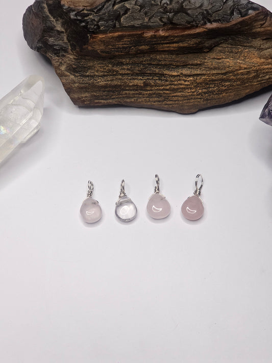 Rose Quartz Teardrop Pendant