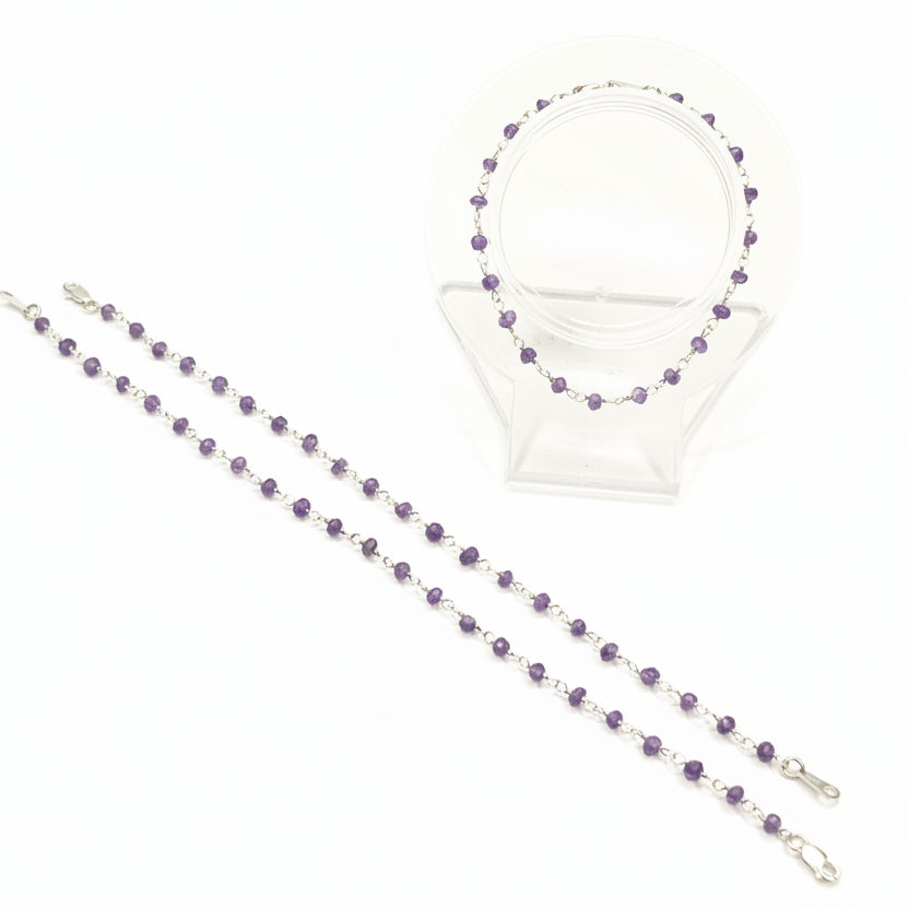 Amethyst & Sterling Silver Bracelet