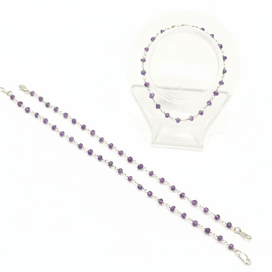 Amethyst & Sterling Silver Bracelet