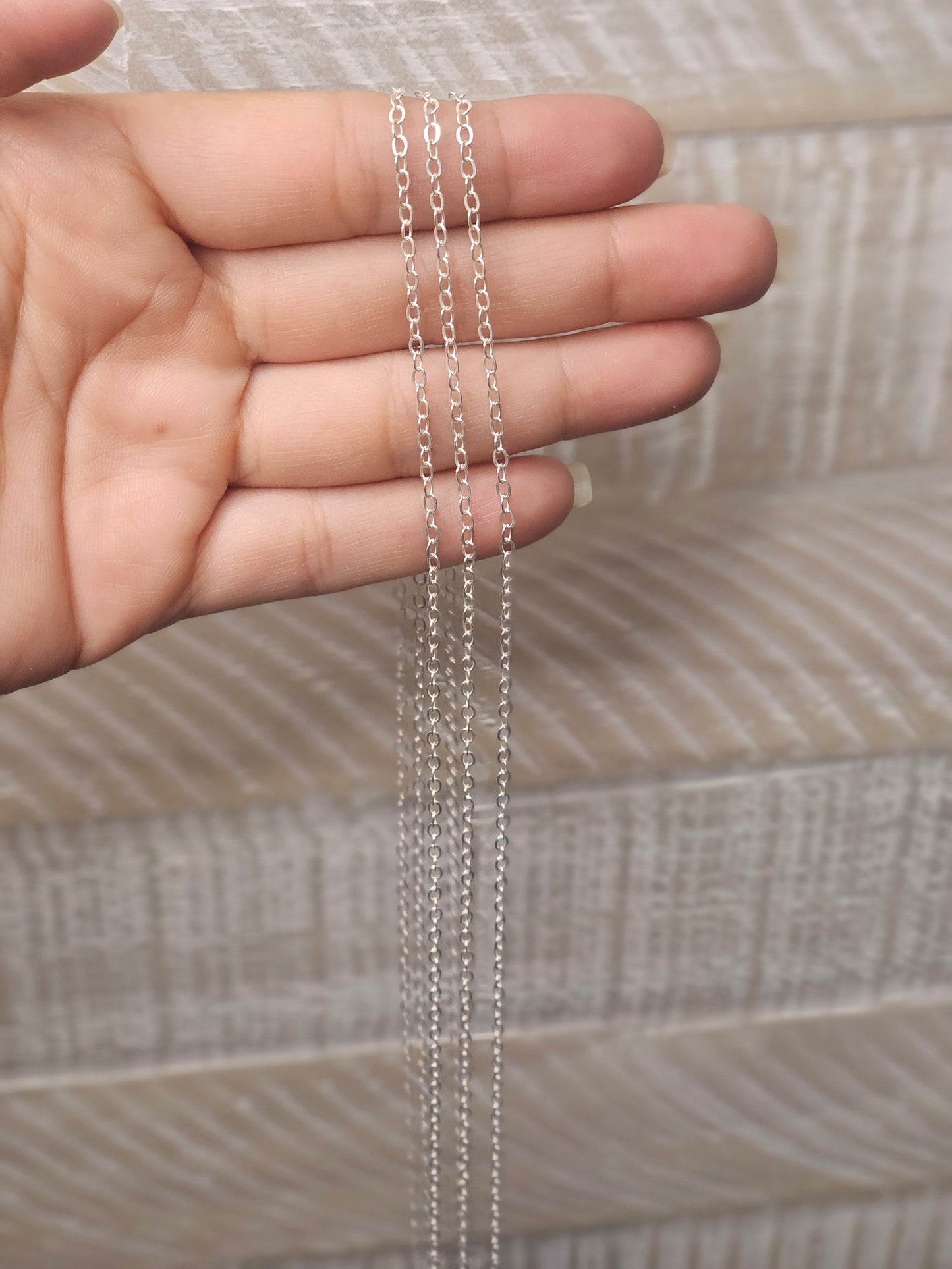 3mm x 2.3mm Flat Cable Link Necklace in Sterling Silver (28")