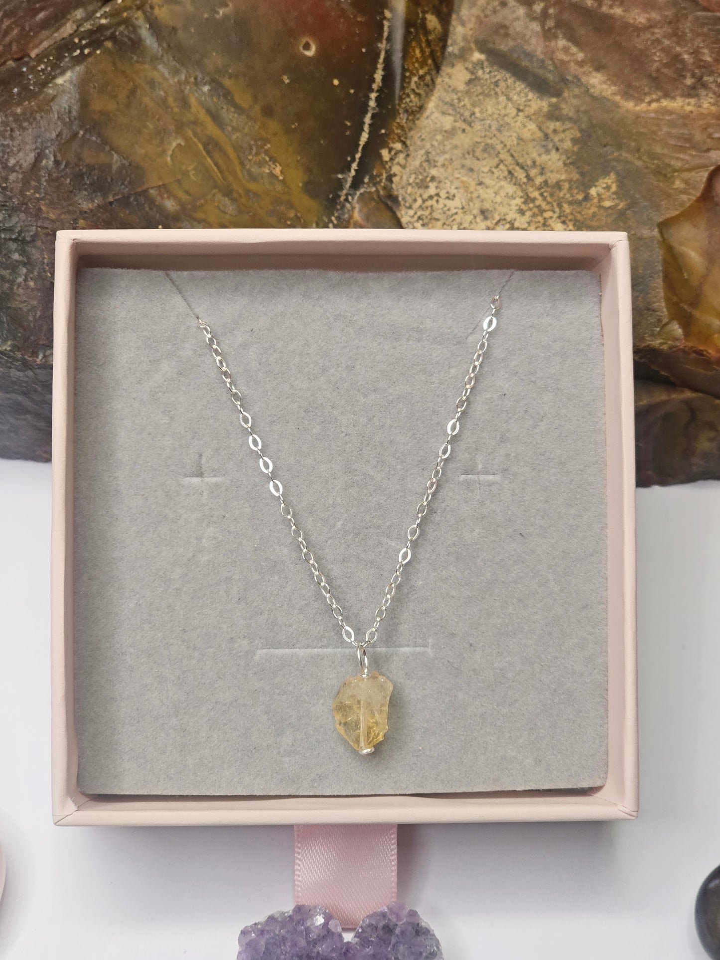 Raw Citrine Pendant