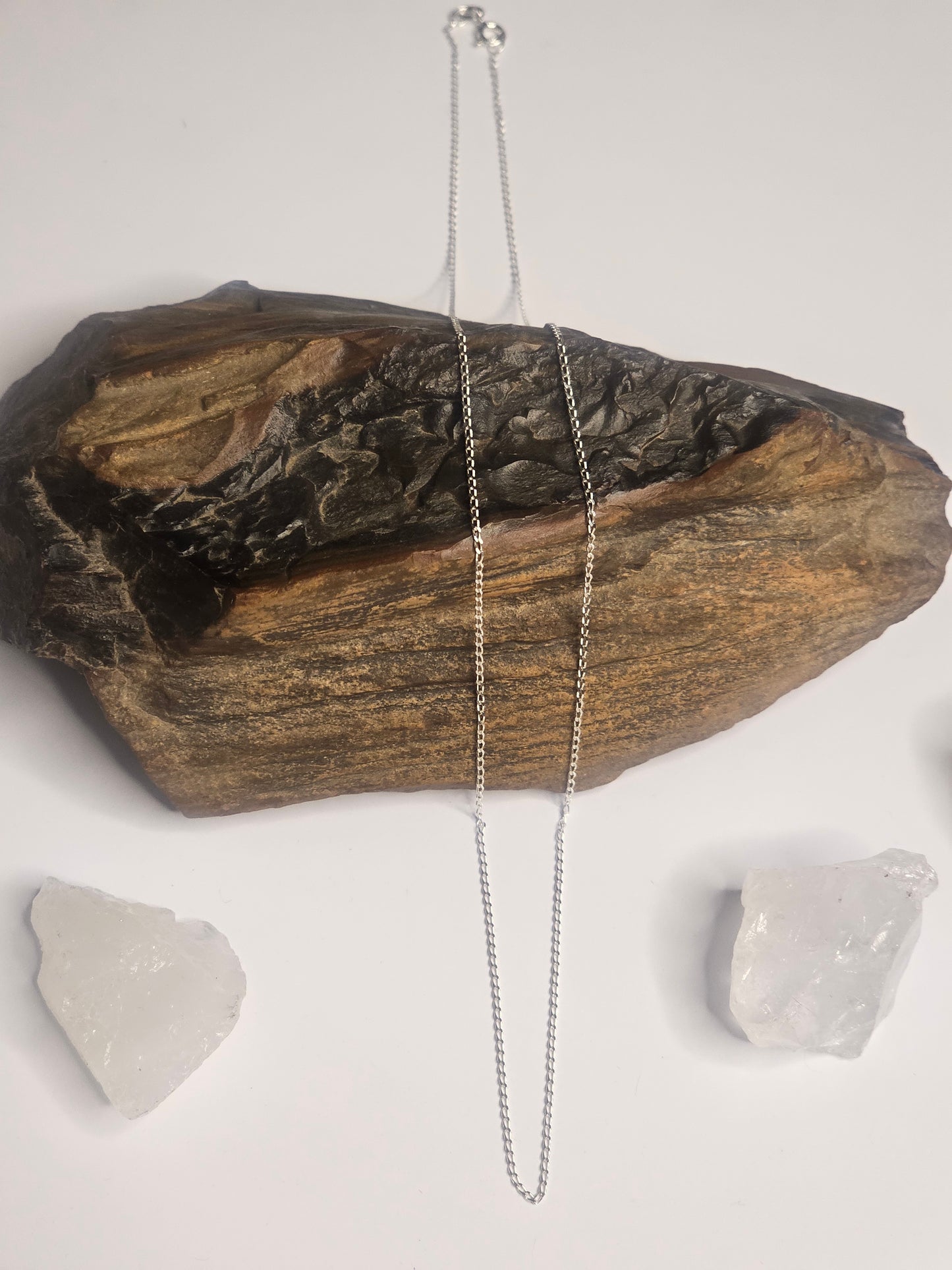 Fine Curb Necklace - Sterling Silver (20")