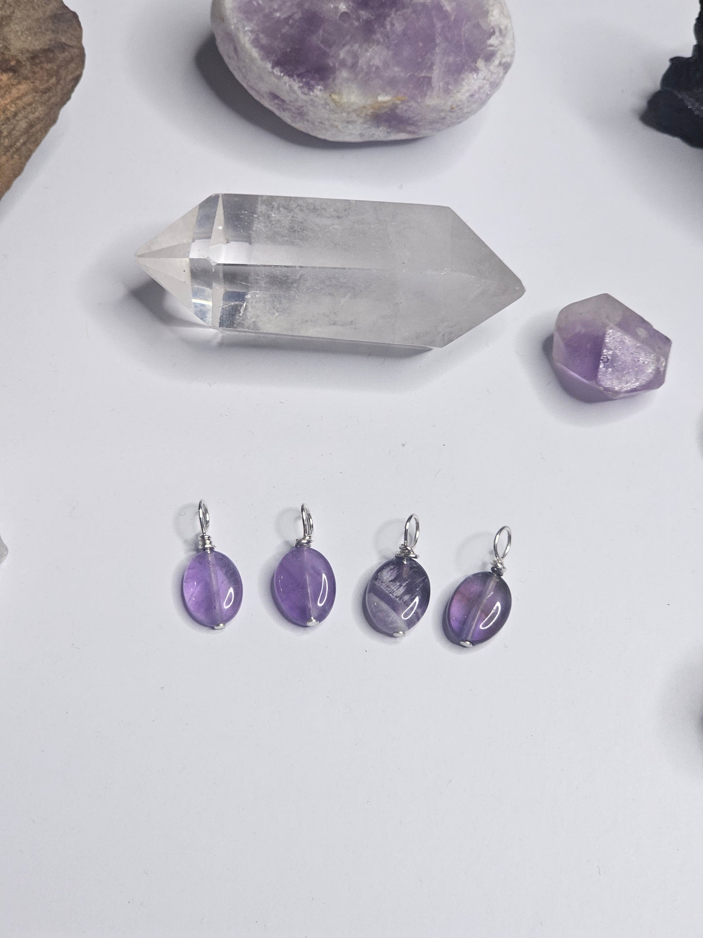 Amethyst Oval Gem Drop Pendant