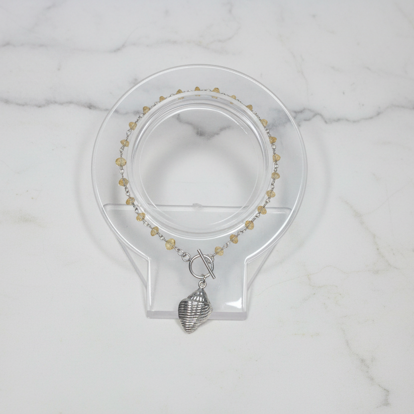 Golden Tide Citrine Shell Bracelet