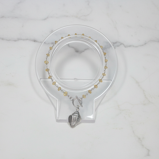 Golden Tide Citrine Shell Bracelet