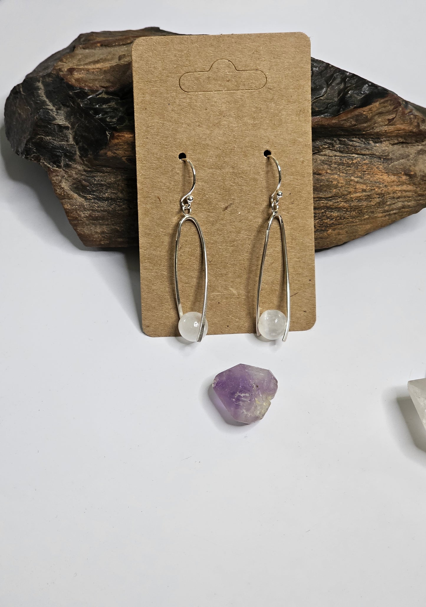 Selenite Dangle Earrings