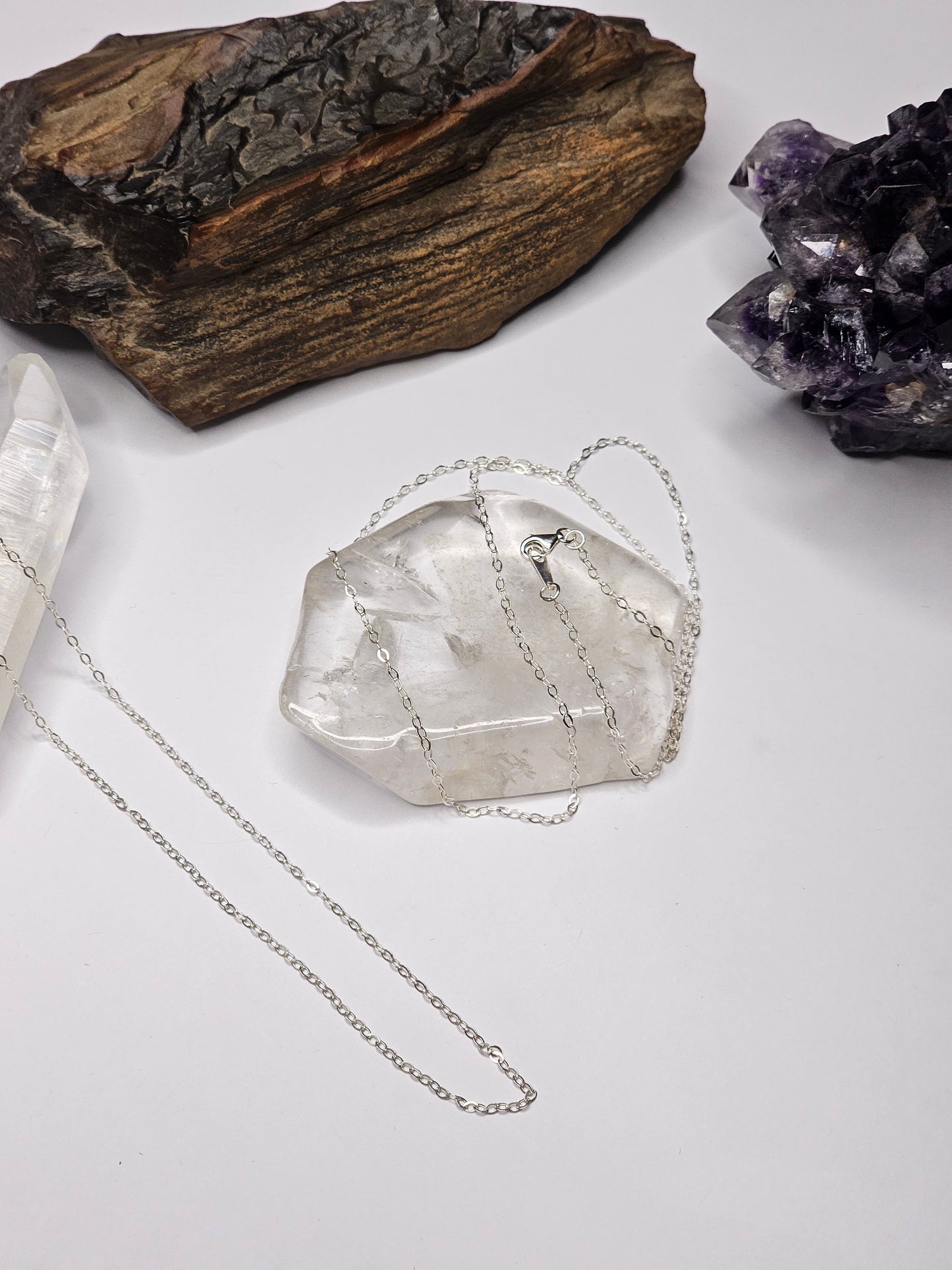 Flat Cable Chain Necklace - Sterling Silver (20")