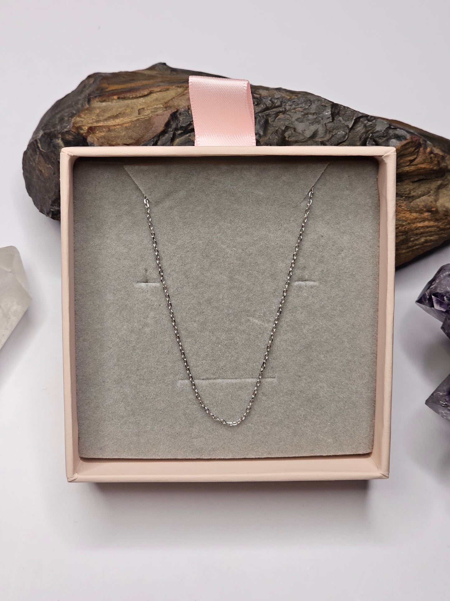 Fine Oval Belcher Chain Necklace - Sterling Silver (24")