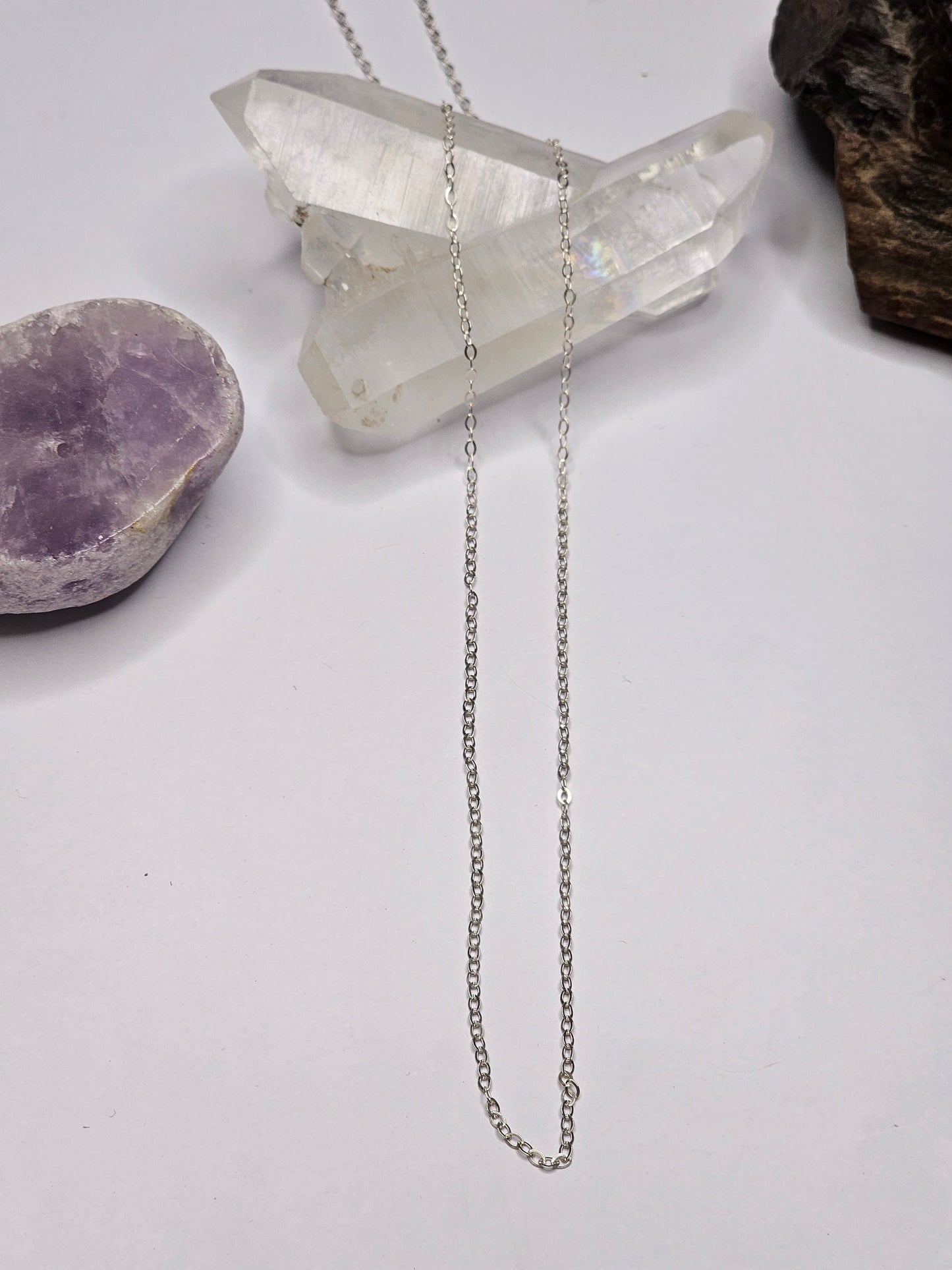 Flat Cable Chain Necklace - Sterling Silver (20")