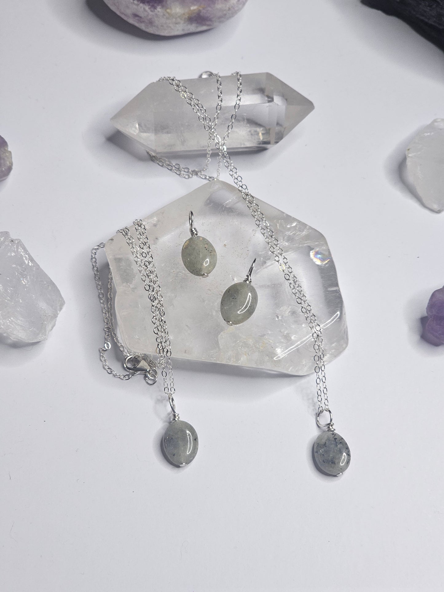 Labradorite Oval Gem Drop Pendant