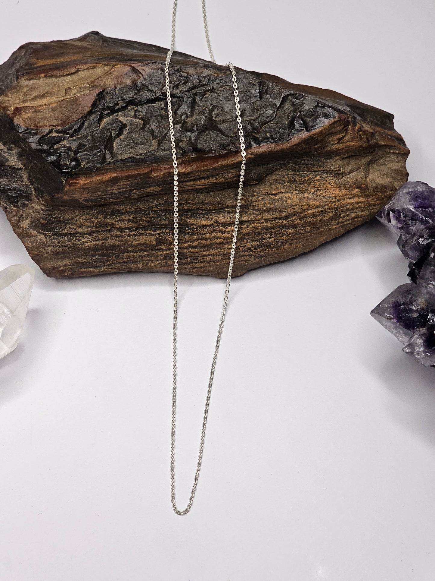 Cable Link Chain Necklace - Sterling Silver (50cm)