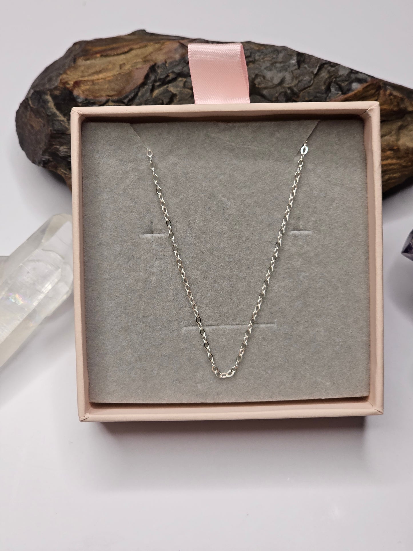 Flat Cable Chain Necklace - Sterling Silver (20")