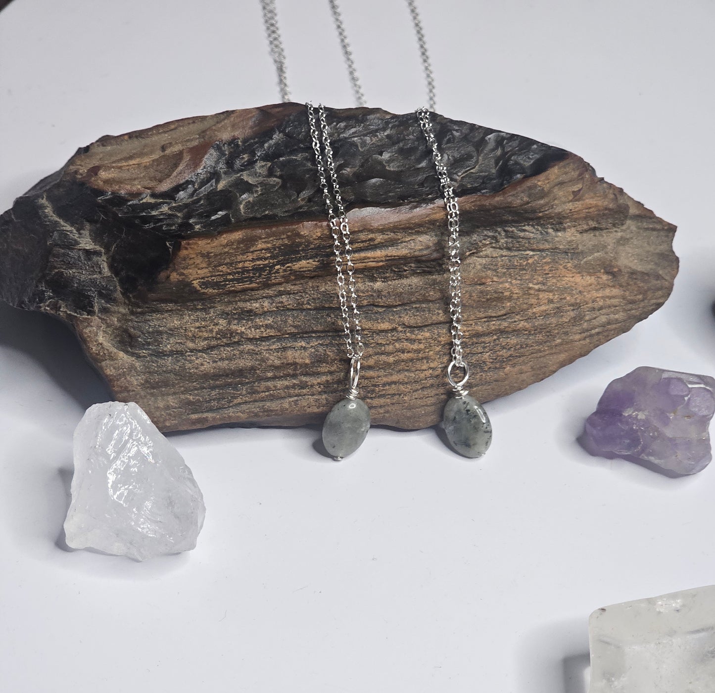 Labradorite Oval Gem Drop Pendant